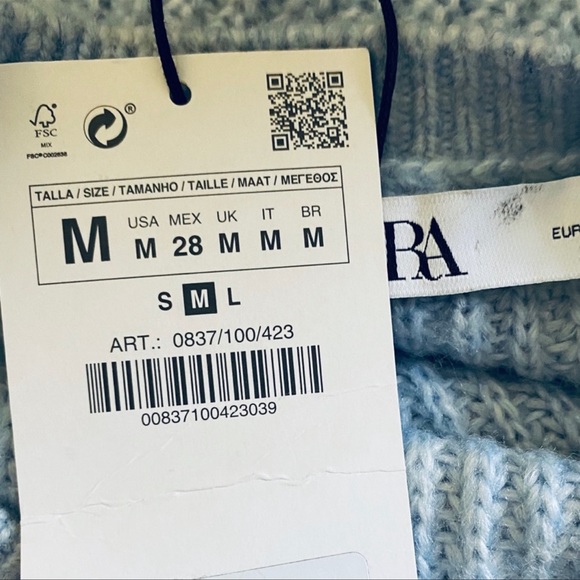 NWT Zara 🦋Bloggers Fave🦋 Flounce Knit Sweater - Picture 13 of 14